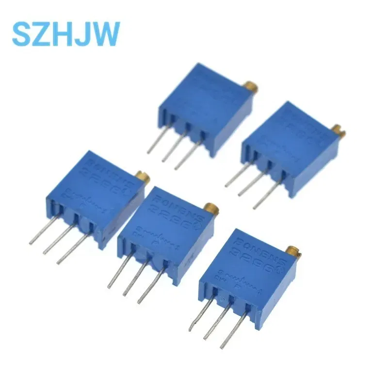 Resistance: 100 Ohm - 10PCS 3296 potentiometer Kit High Precision 3296W Variable Resistor 100R -1M 200R 500R 1k 2k 5K 10K 20K 50K 100K 200k 500k