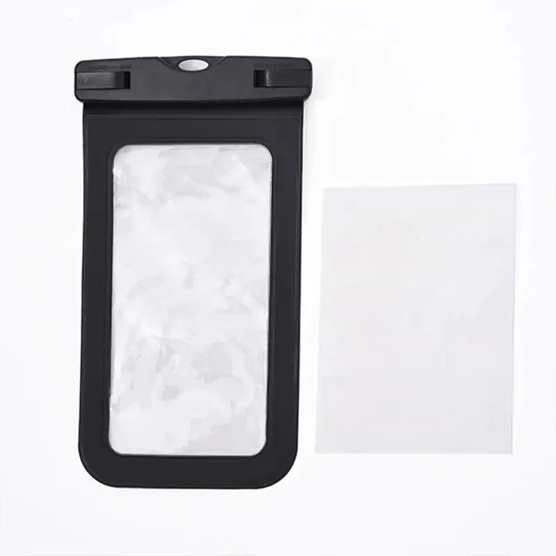 Color: Red - Mobile Phone Waterproof Cover Drift Diving Swimming Training 7 Inch Mobile Phone Cover Large Transparent Strong Seal