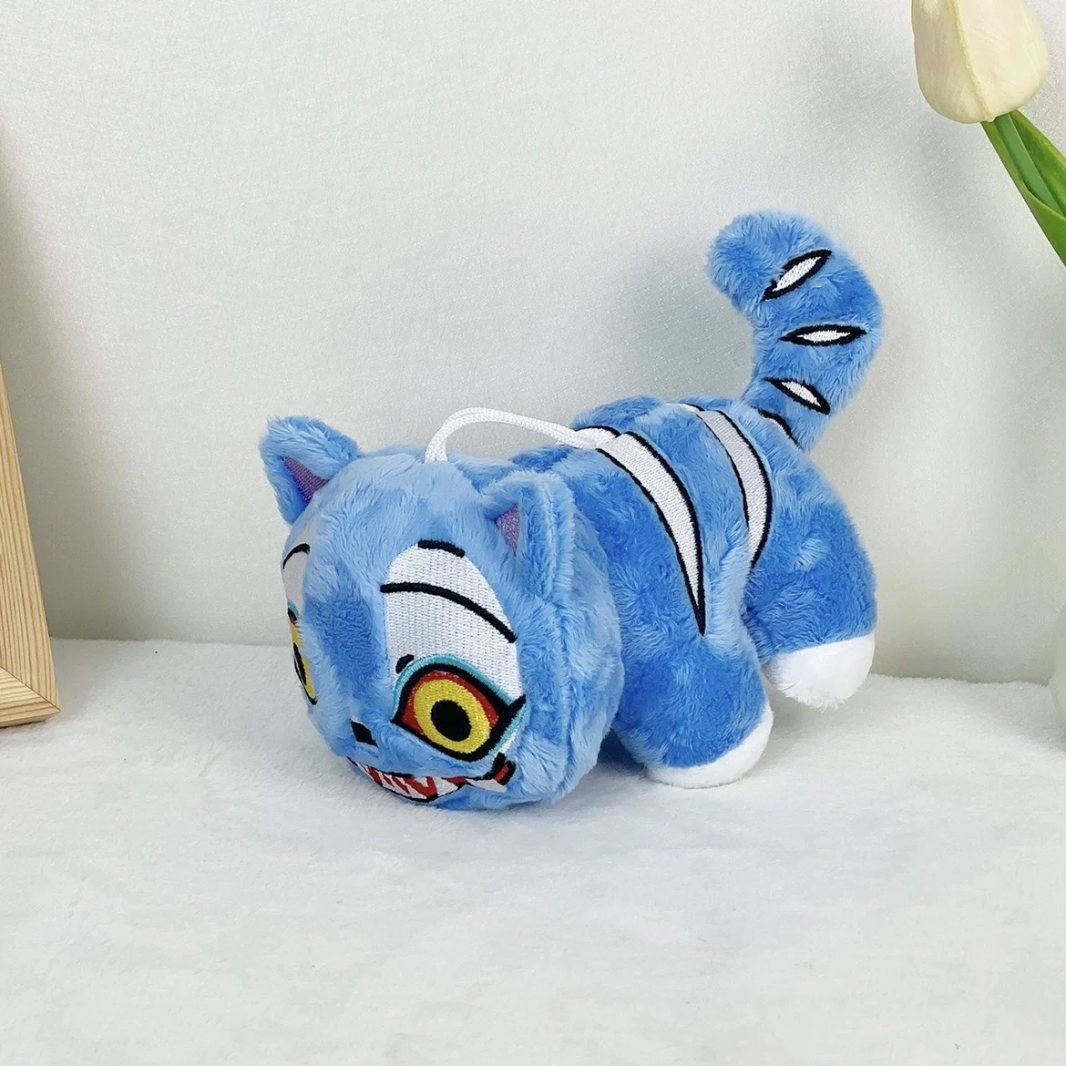 Color: plum - TreasuringU New hot Kpop Demon Plush Toys Game Hunters Tiger Stuffed Toy Doll Blue Tiger Animals Plushie Birthday Gifts