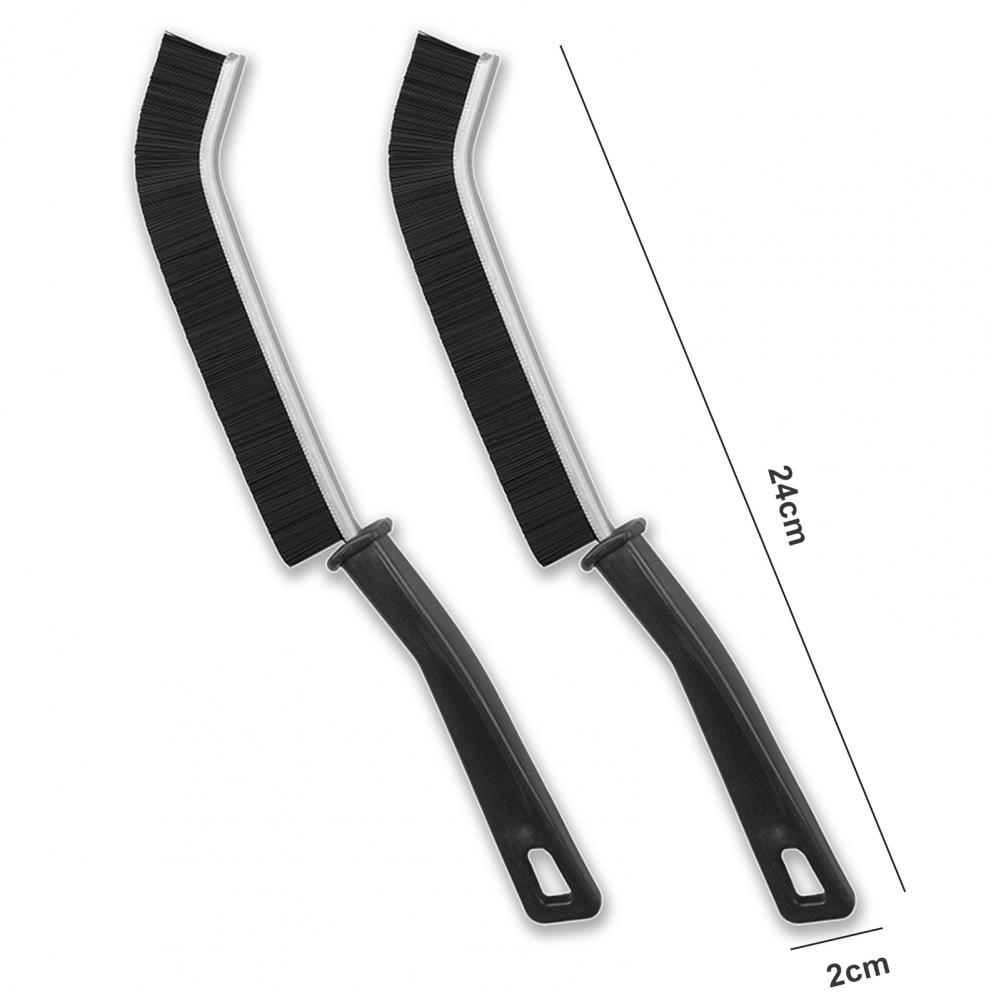 Color: Black - 2 Pcs Gap Cleaning Brushes Ergonomic Handle Stain Remover Narrow Durable Toilet Tile Grout Gap Brushes For Home Kitchen Bathroom