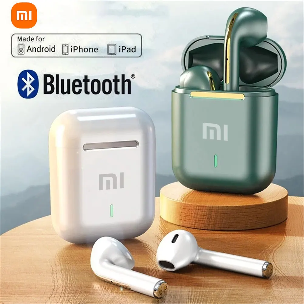 Color: green - xiaomi J18 Wireless Earphone Bluetooth Headset 9D Noise Reduction Gaming Headset With Microphone TWS Ear Buds Hands-free Earbuds