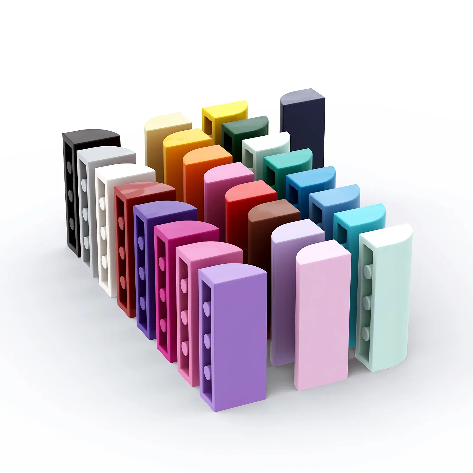 Color: black - 1 Pcs Buildings Blocks 6191 10314 Slope, Curved 1 x 4 x 1 1/3 Collections Bulk Modular GBC Toy For High-Tech MOC Set