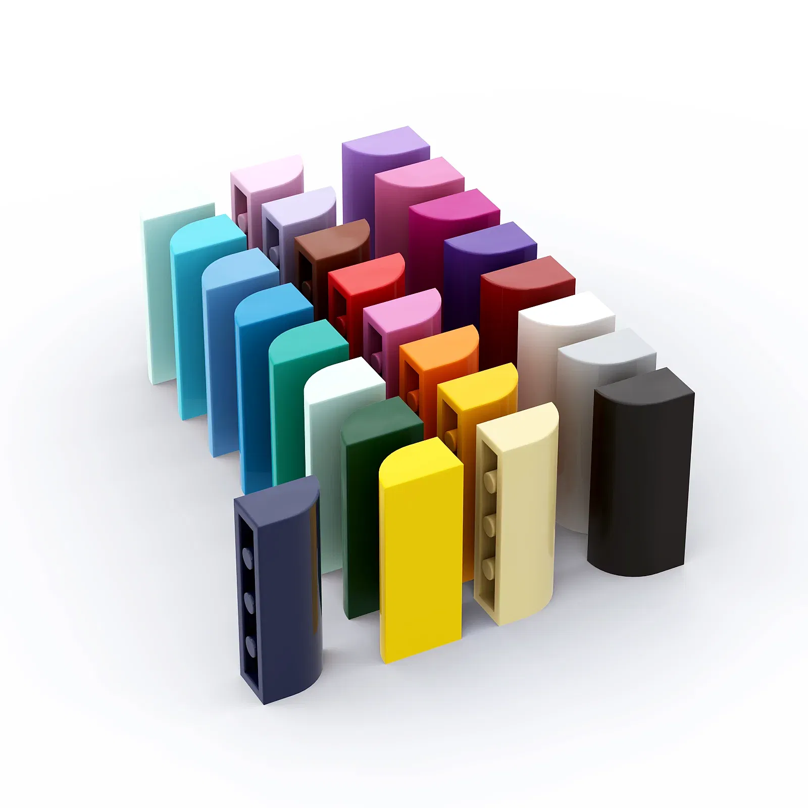 Color: black - 1 Pcs Buildings Blocks 6191 10314 Slope, Curved 1 x 4 x 1 1/3 Collections Bulk Modular GBC Toy For High-Tech MOC Set