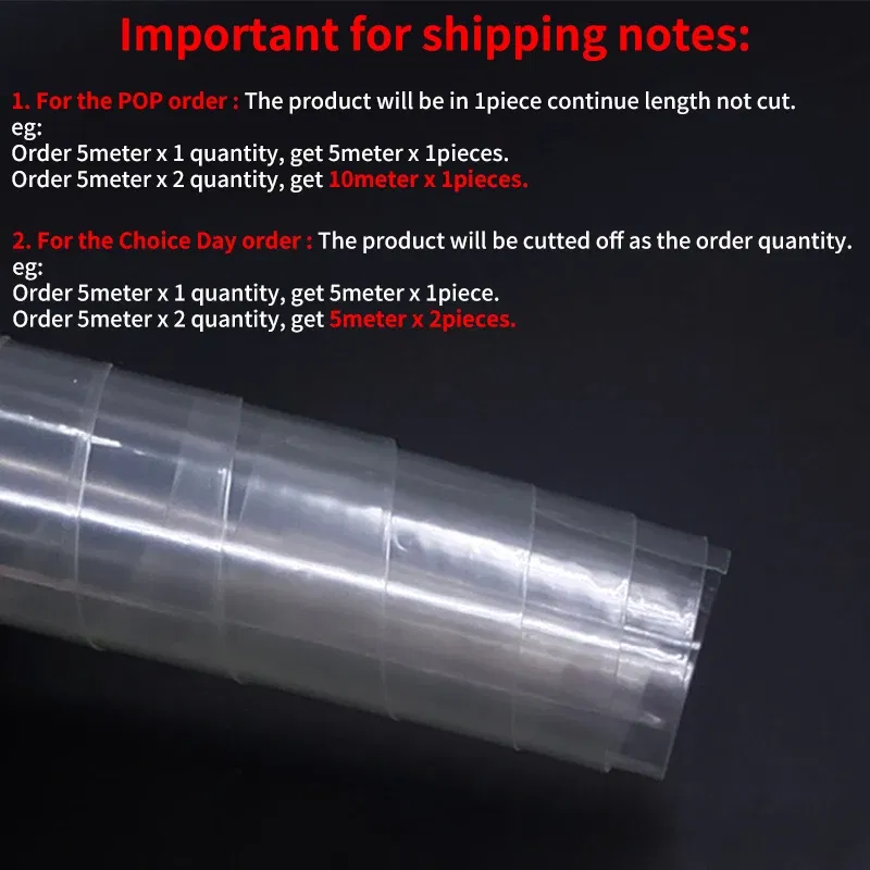 Color: Clear, Length: 1m, Inside Diameter: 6mm - 1/5/20M 18650 Battery PVC Heat Shrink Tube Pack 10mm~ 100mm Insulated Film Wrap Lithium Case Protection Cable Sleeve Transparent
