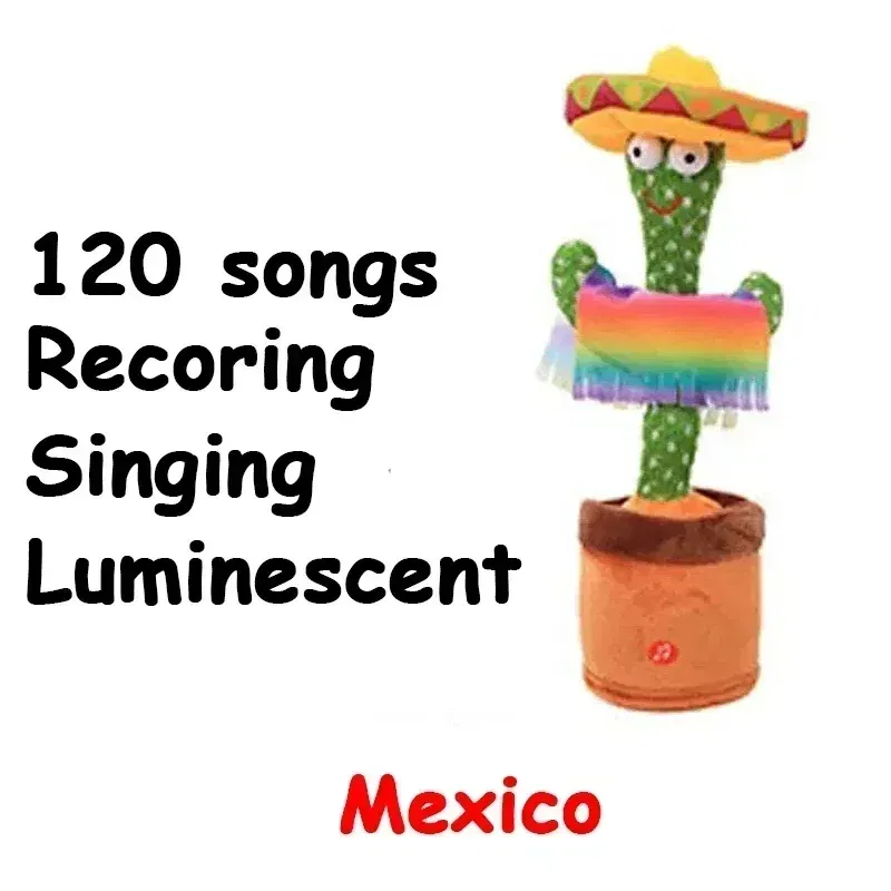 Color: Pink - Sunshine Cactu Children's Electronic Plush Toy Dancing and Talking Cactu Children's Birthday Party Christmas Gift with 120 Songs