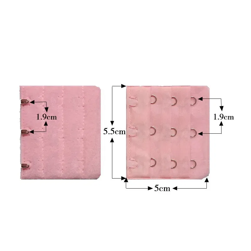 Color: Black Nickel - 3Pcs 5cm Back Bra Extender Clip Extension 3 Row 3 Button Bra Strapless Extensions Women's Underwear Expander Bra Lengthen Hook