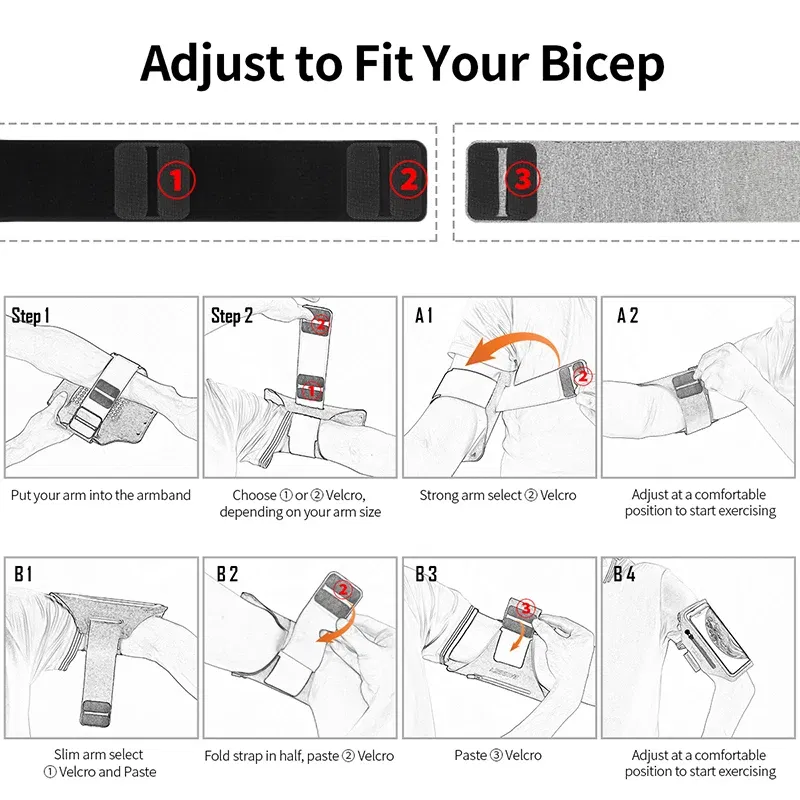 Color: Silver - HAISSKY Running Sport Armbands For iPhone 15 14 13 12 11 Pro Max 14 Plus Samsung S23 Ultra Zipper Arm Bag Case For AirPods Pro 3