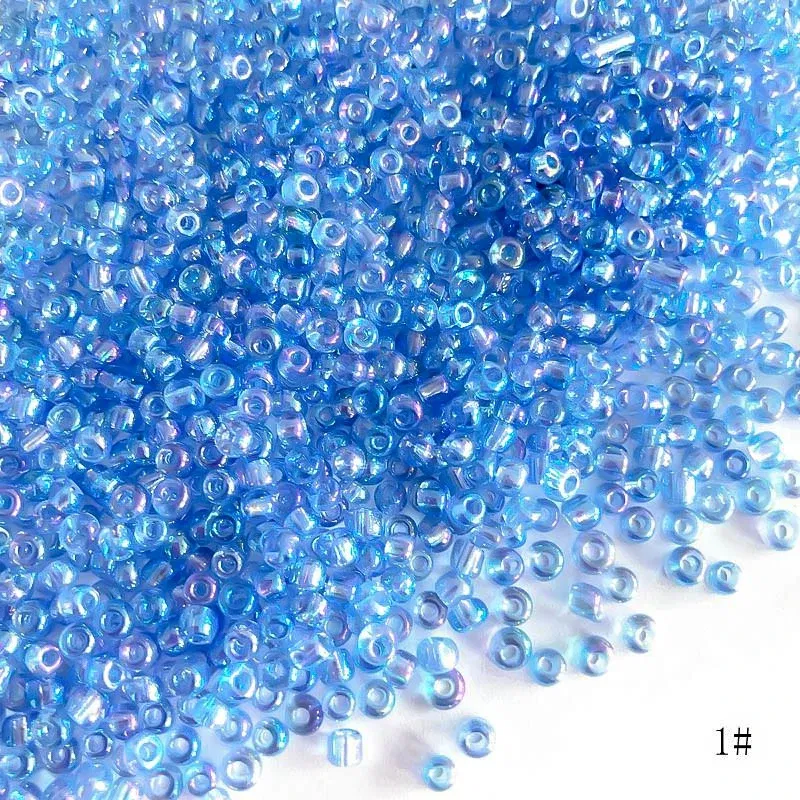 Color: WHITE, Item Diameter: 3mm - 2mm 3mm 4mm Glass Seed Loose Beads Small Charms DIY Craft Bracelet Beads for Jewelry Making Supplies Necklace Accessories