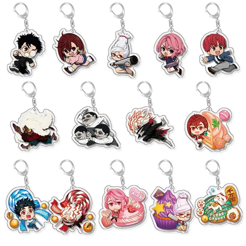 Color: Red - Anime Dandadan Momocute Cartoon Key Ring Keychain Jewelry Girl Pendant Fashion Children Gift Accessories Bag Charms Acrylic