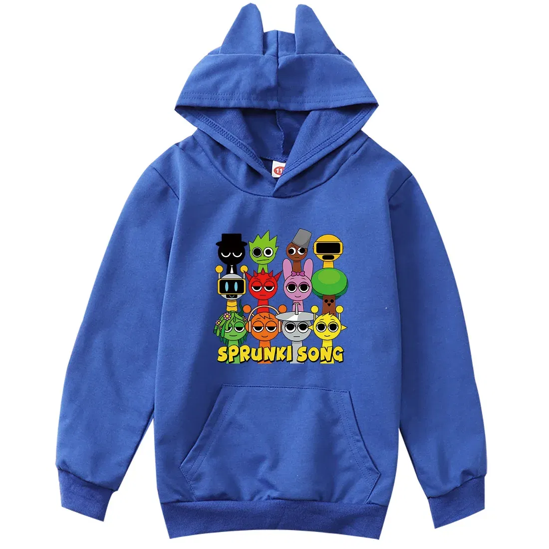 Color: Brown, Kid Size: 8 - Sprunki Hoodie Kids Game Incredibox Clothes Baby Girls Cartoon Hooded Sweatshirt Teen Boys Spring Fall Sweater Children Clothing