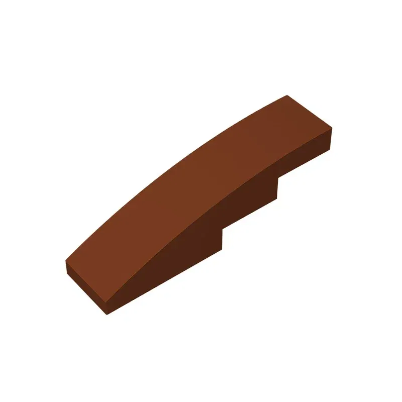 Color: Burgundy - Gobricks GDS-658  Slope, Curved 4 x 1 compatible with lego 11153 61678 pieces of children's DIY Educational Building Blocks