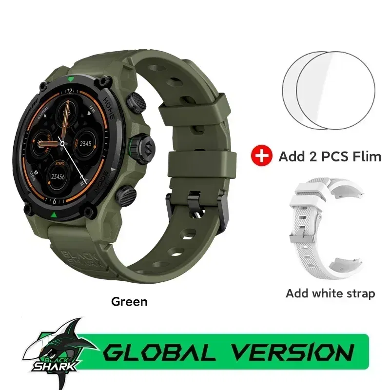 Color: Gold, Ships From: CHINA - [World Premiere]Blackshark GS3 Smart Watch Global Version 1.43"AMOLED Display GPS Satellite Positioning 21 Day Life 5ATM