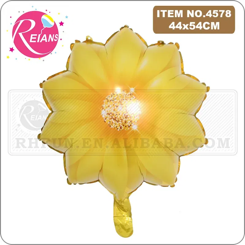Color: AGATE - Sunflower Flower Foil Balloons Red Rose Purple Yellow Birthday Party Baby Shower Valentine's Day Wedding suppliers Decoration