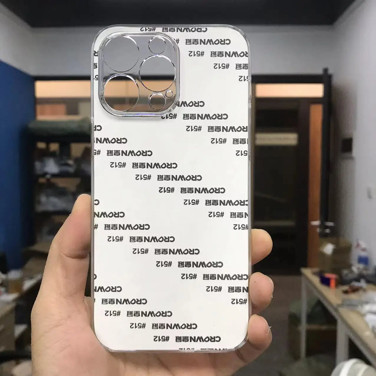 Color: black, Material: Denim - 5pcs  plastic Sublimation Blank Cover Case For iPhone 16 15 14 13 12 11 12 Pro Max With Aluminium Plate