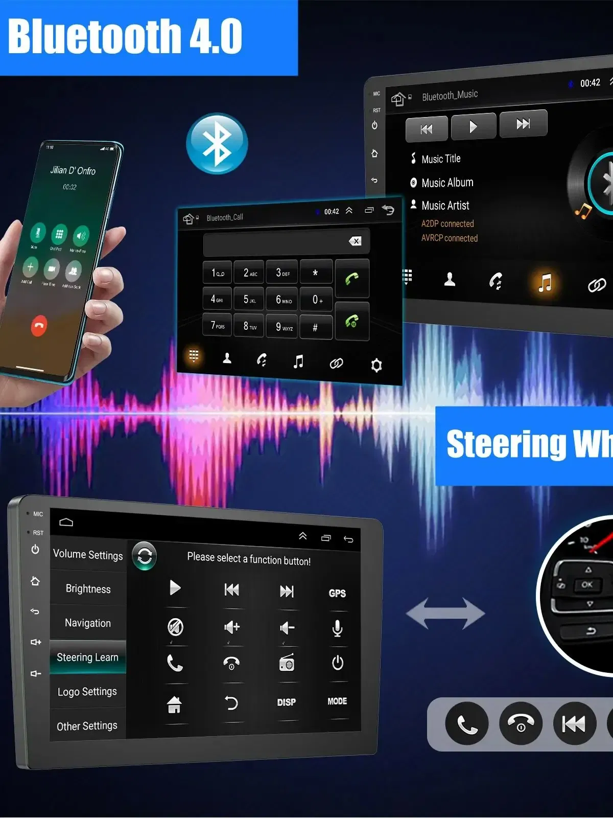 Color: Gold, Ships From: CHINA - ?‹ESSGOO Car Radio 2 Din 7"/9"/10" Carplay Auto Android 13 Mp5 Universal WIFI GPS Car Radio Multimedia Video Player FM Car Stereo