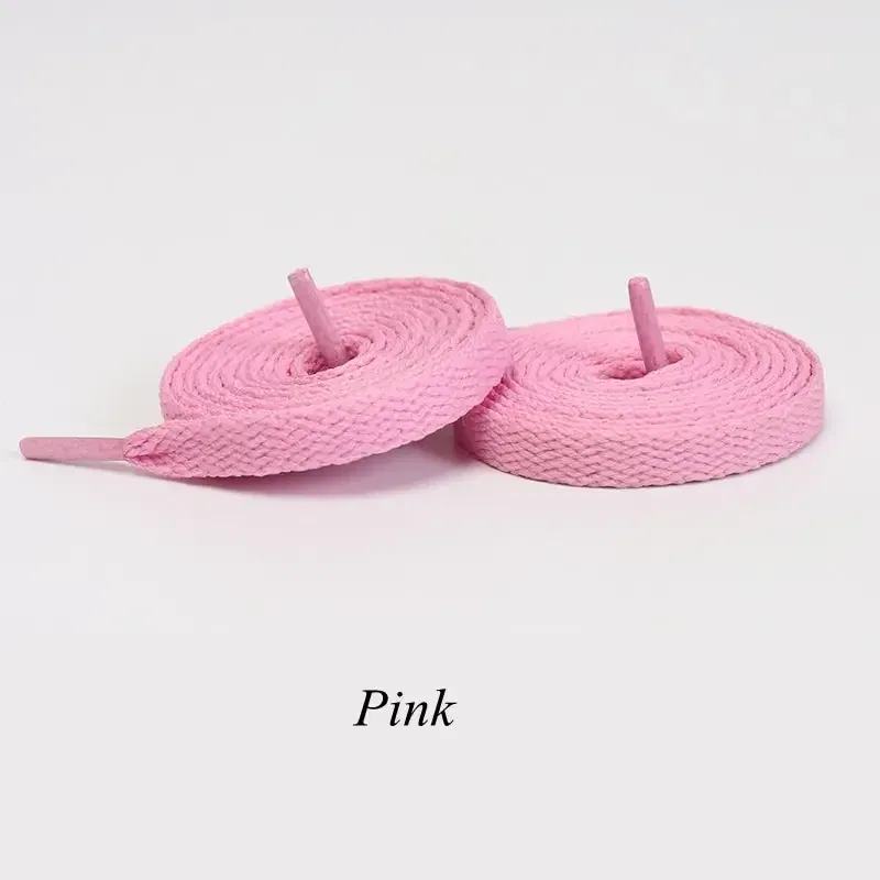 Color: Pink, Ships From: CHINA, Length: 180 cm - 1pair Flat Shoelaces Classic Shoe Laces Fit Fashion Solid Sports Shoelace Casual Unisex Shoe Strings Shoe Accessories