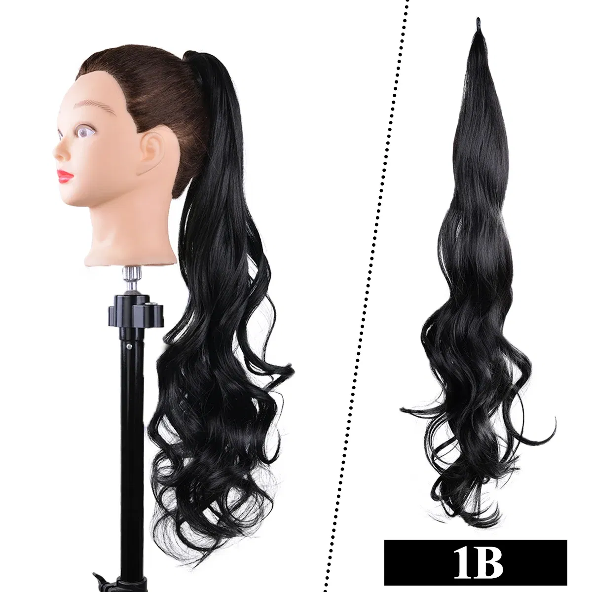 Color: P4/613 - LINWAN Synthetic Long Straight Wrap Around Clip In Ponytail Hair Extension Heat Reistan Pony Tail Fake Hair