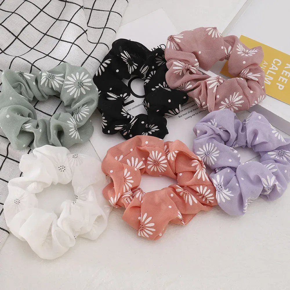 Color: WHITE - Elastic Hair Bands Pure Color Rubber Band Hair Accessories 2022 Gum For Hair Ponytail Rubber Bands Holder Casual Home Headdress