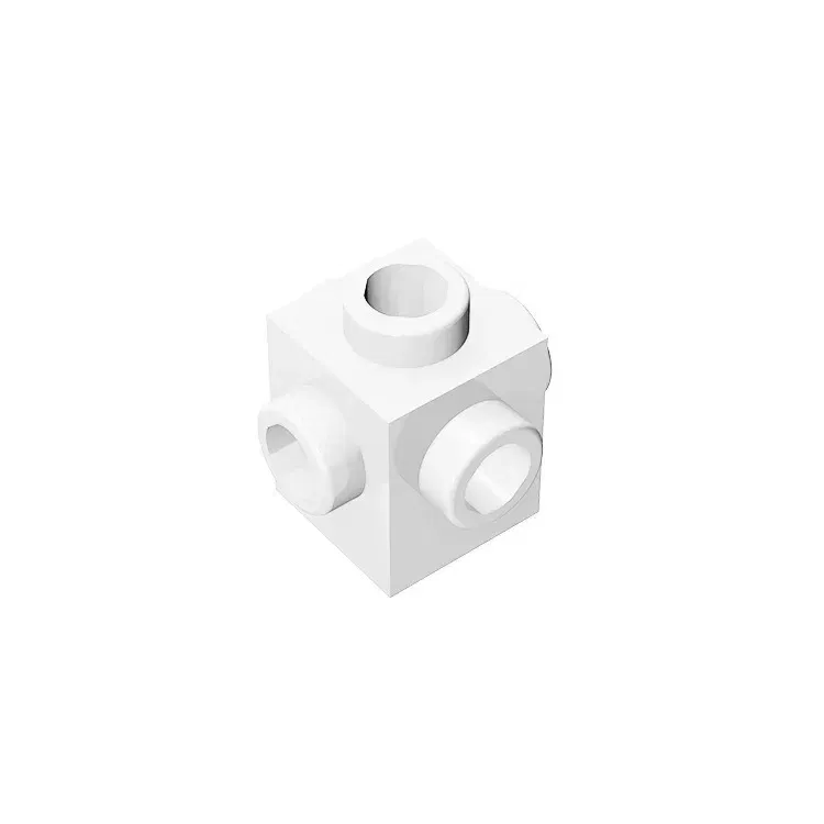 Color: WHITE - Gobricks GDS-650 BRICK 1X1 W. 4 KNOBS compatible with lego 4733 children's DIY Educational Building Blocks Technical