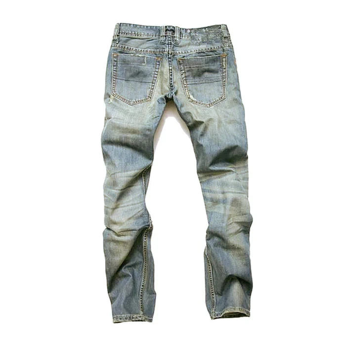 Men's Casual Washed Distressed Pocket Skinny Jeans