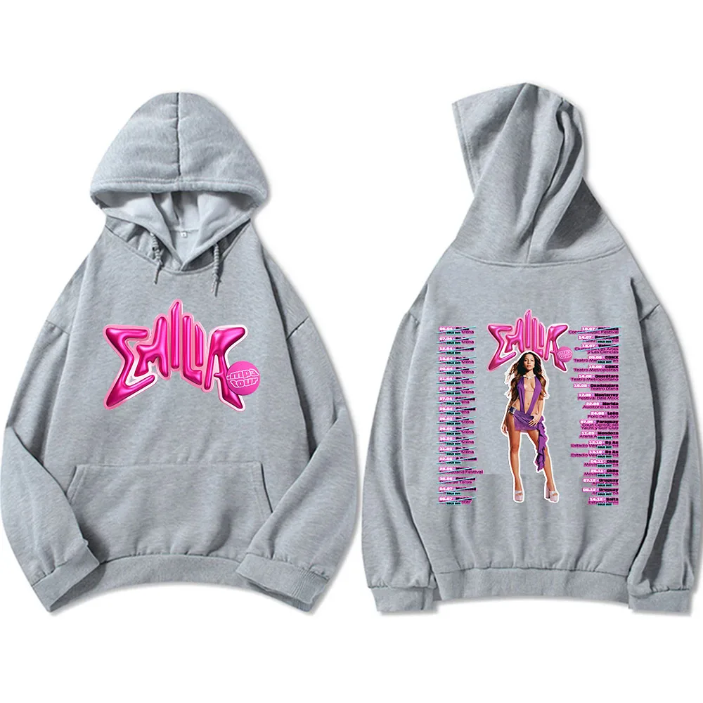 Color: SKY BLUE, Size: M - Emilia Mernes MP3 Hoodies Winter Long Sleeve Hooded Pullovers Men Clothes Fleece Pocket Singer Graphic Sweatshirts Print Hoody