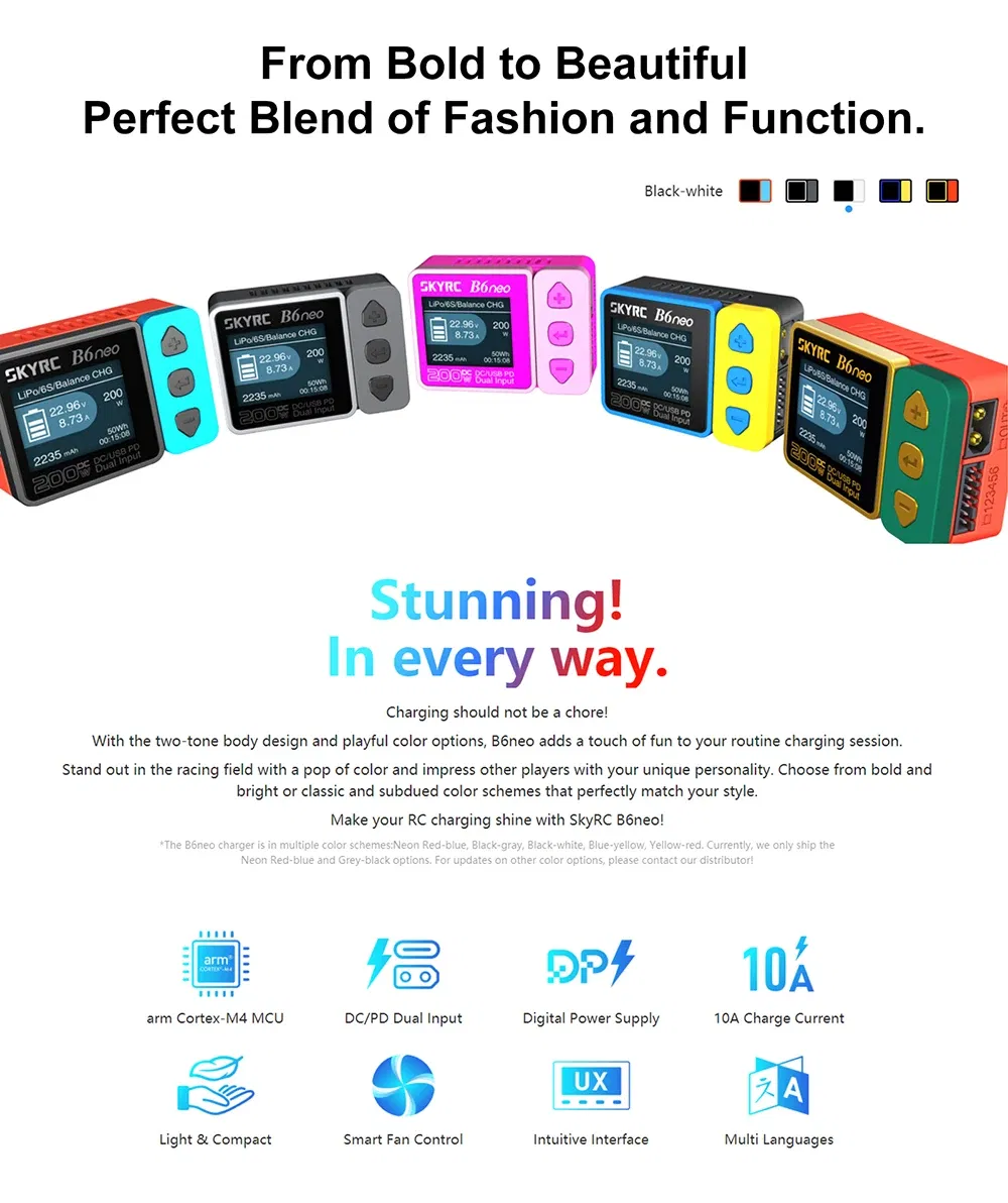 Color: Green, Ships From: CHINA - 2023 SkyRC B6neo Smart Charger DC 200W PD 80W Battery Balance Charger SK-100198 B6 neo Xmas tree version