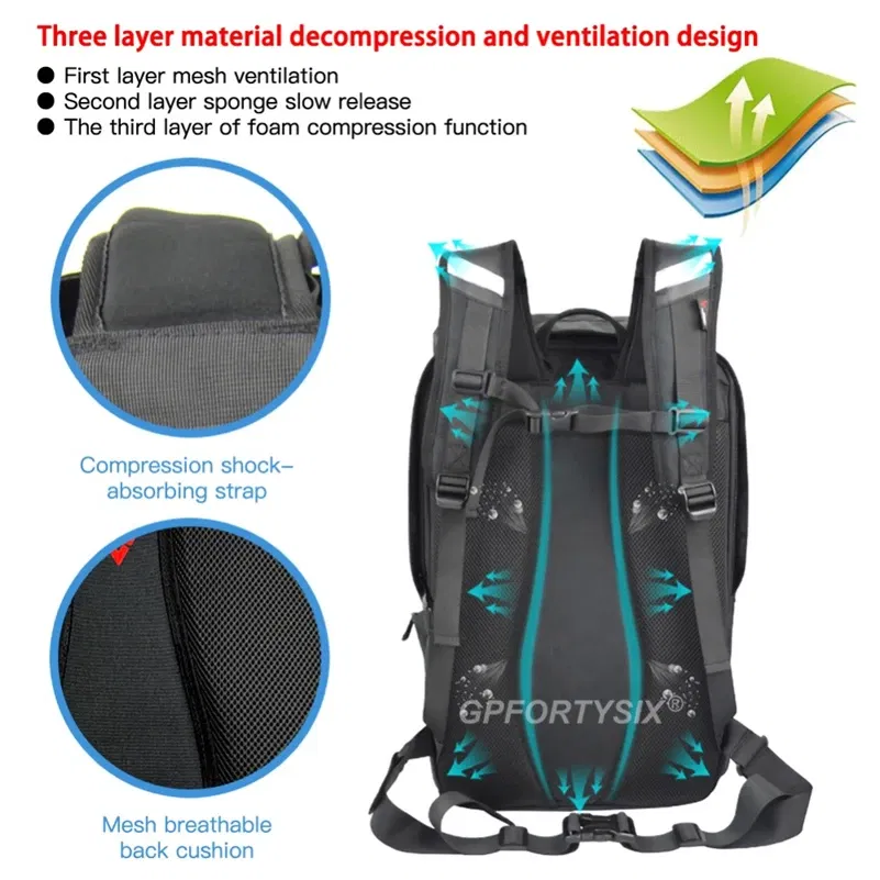 Color Name: Red - Motocentric Motorcycle Rear Seat Bag Multifunction Waterproof Motorcycle Helmet Backpack Big Capacity Motocross Tail Bag Luggage
