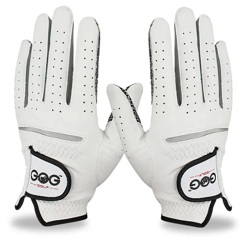 Size: XL, Color: WHITE - Pack 1 Pc Golf Gloves Men's Left/Right Hand Soft Breathable Pure Sheepskin With Anti-slip Granules Golf Gloves Golf Men