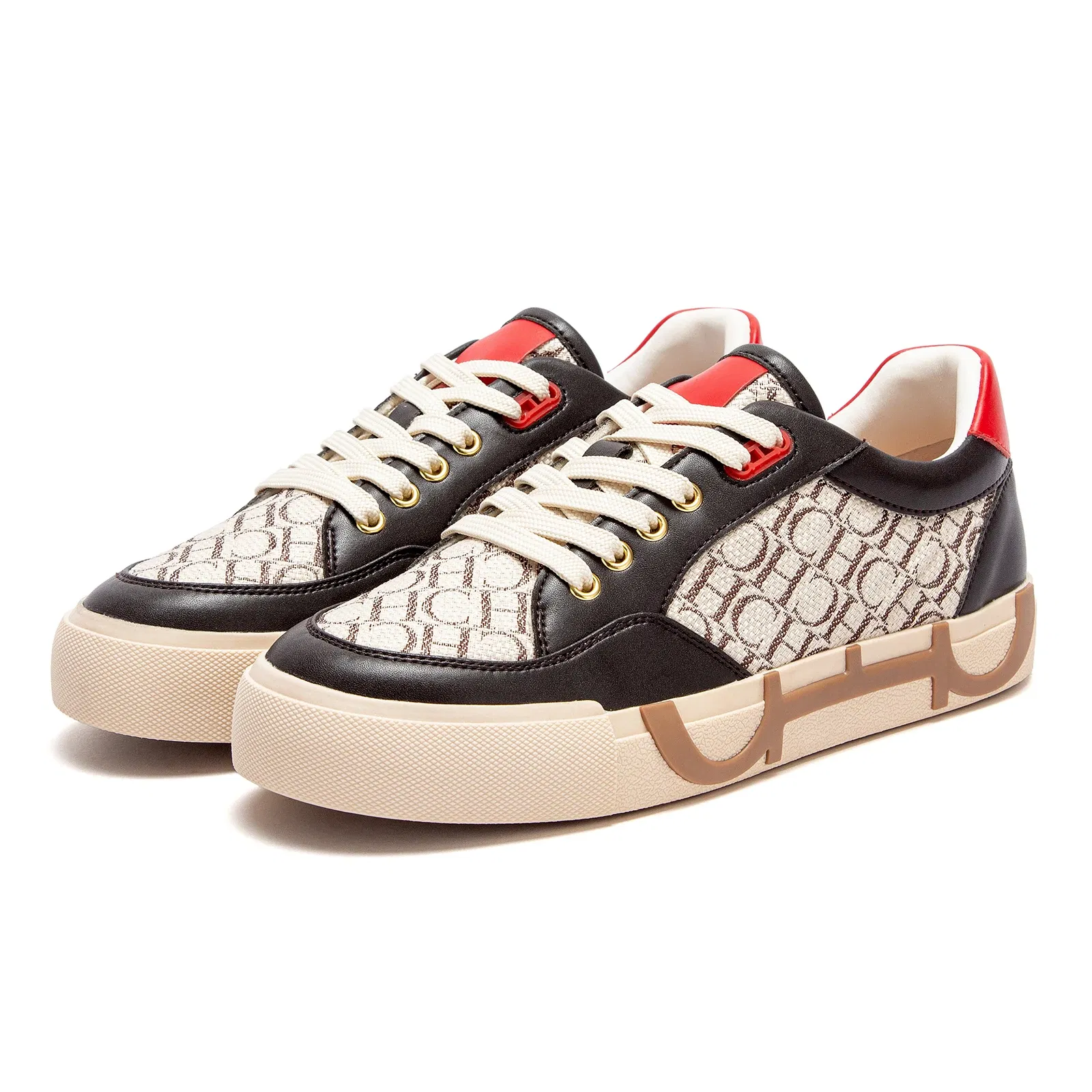 Color: Khaki, Shoe Size: 38 - CHCH Women's Walking Shoes New Splicing Design Casual Shoes Skeleton Correction