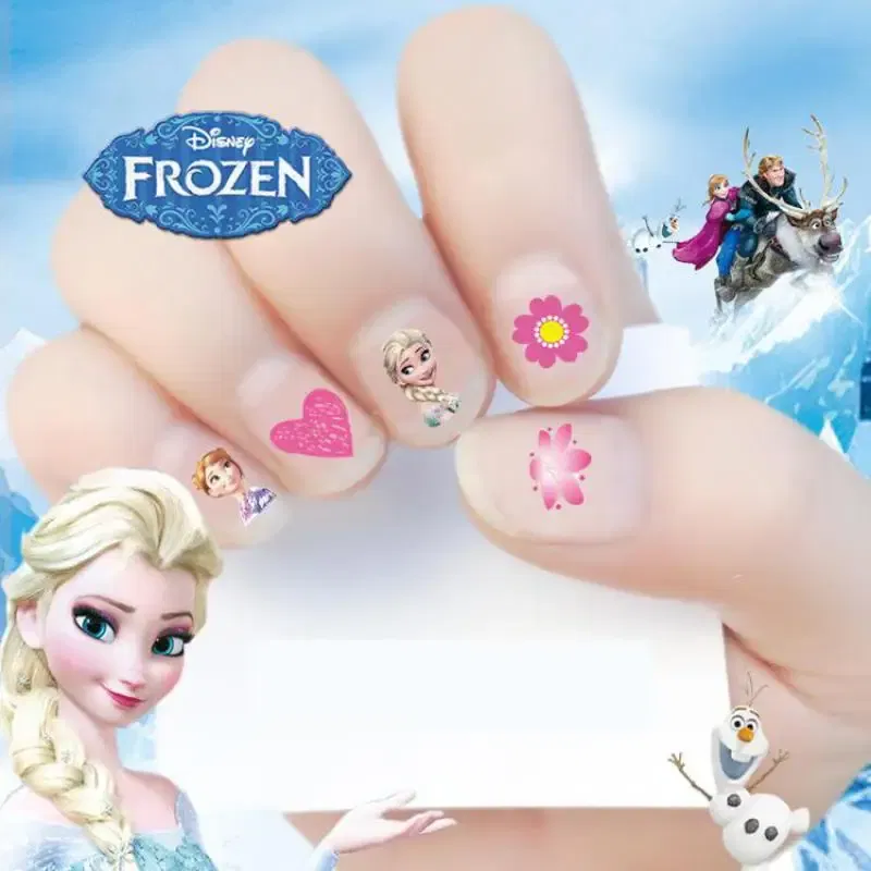 Color: Ivory - Random 1Pcs Disney Cartoon Frozen Princess Pooh Bear Snow White Makeup Nail Stickers Minnie Mickey Mermaid Stitch Stickers Toy