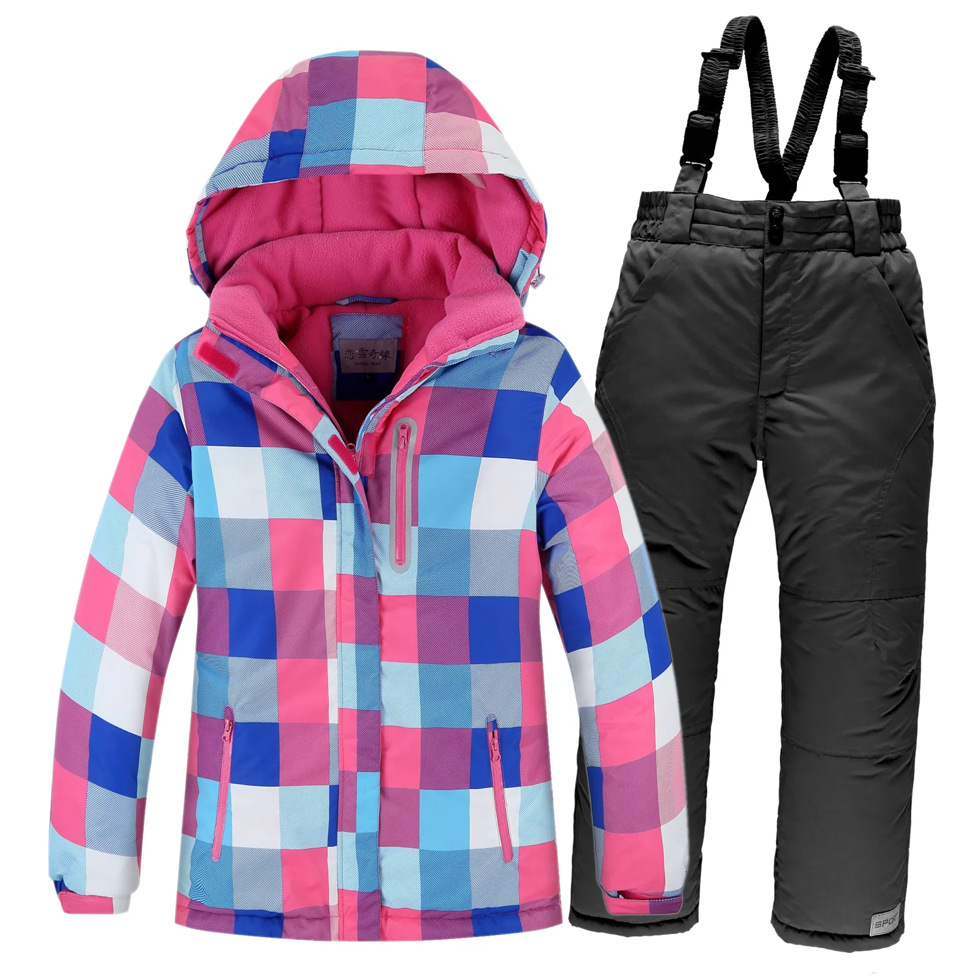 Color: SKY BLUE, Kid Size: 6 - OLEKID 2025 Russia Winter Children Boy Ski Suit Waterproof Girl  Jacket Overalls Snowsuit 3-16 Years Kid Teenage Parka Snow Suit