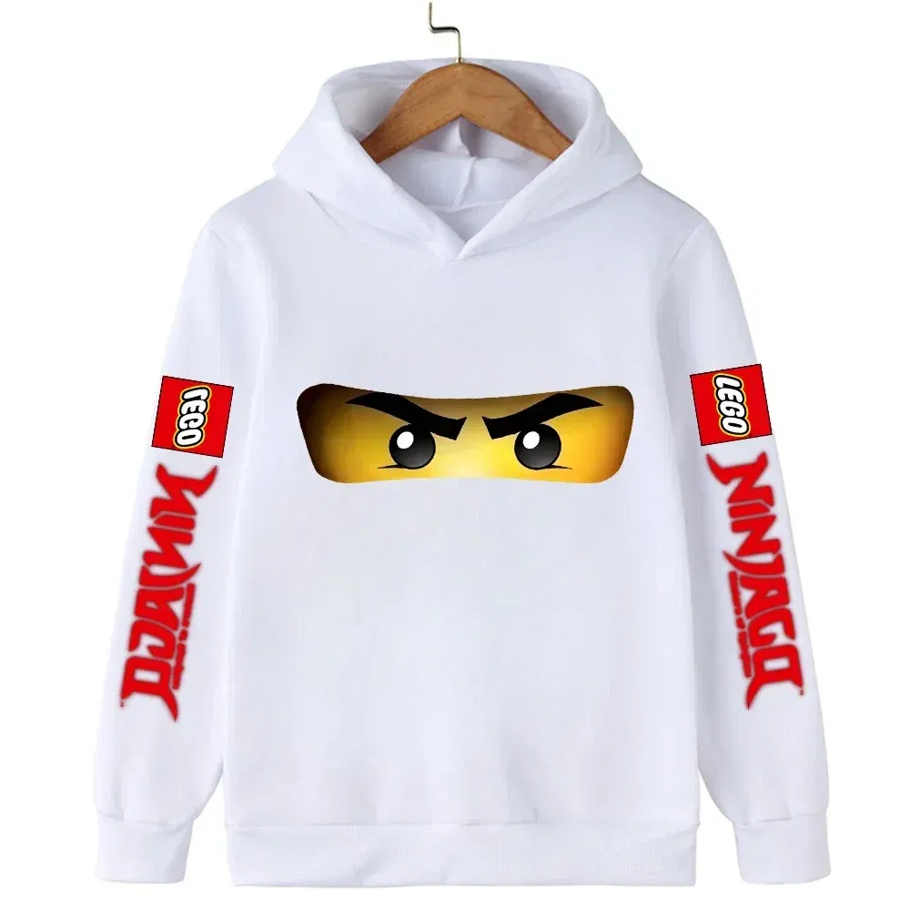 Color: MULTI, Kid Size: 9 - Lego Phantom Ninja Cartoon Children's Hooded Hoodies Casual Sports Sweatshirt 3-13 Year Old Boy Kid Baby Girls Clothes Pullover