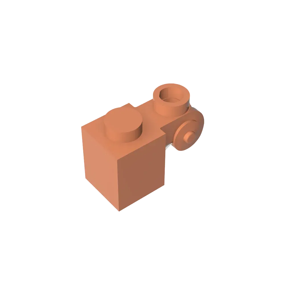 Color: Brown - Gobricks GDS-M150 Brick Special 1 x 1 with Scroll with Open Stud compatible with lego 20310 Assembles Building Blocks