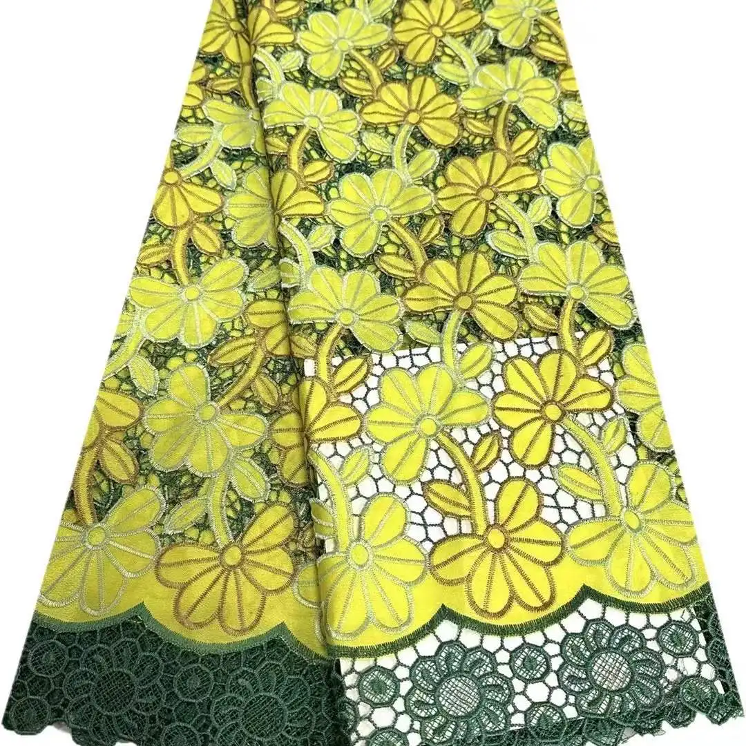 2025Latest Delicate Very Soft Cotton Laser Embroidery Best Quality Swiss Lace Fabric Party Evening Dresses NN1968_R