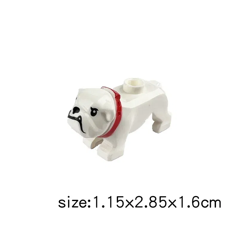 Color: Clear - MOC City Animal Building Block Figures Hare Dairy Cow Squirrel Dolphin Pug DIY Farm Street View Accessories Bricks Toys Gifts