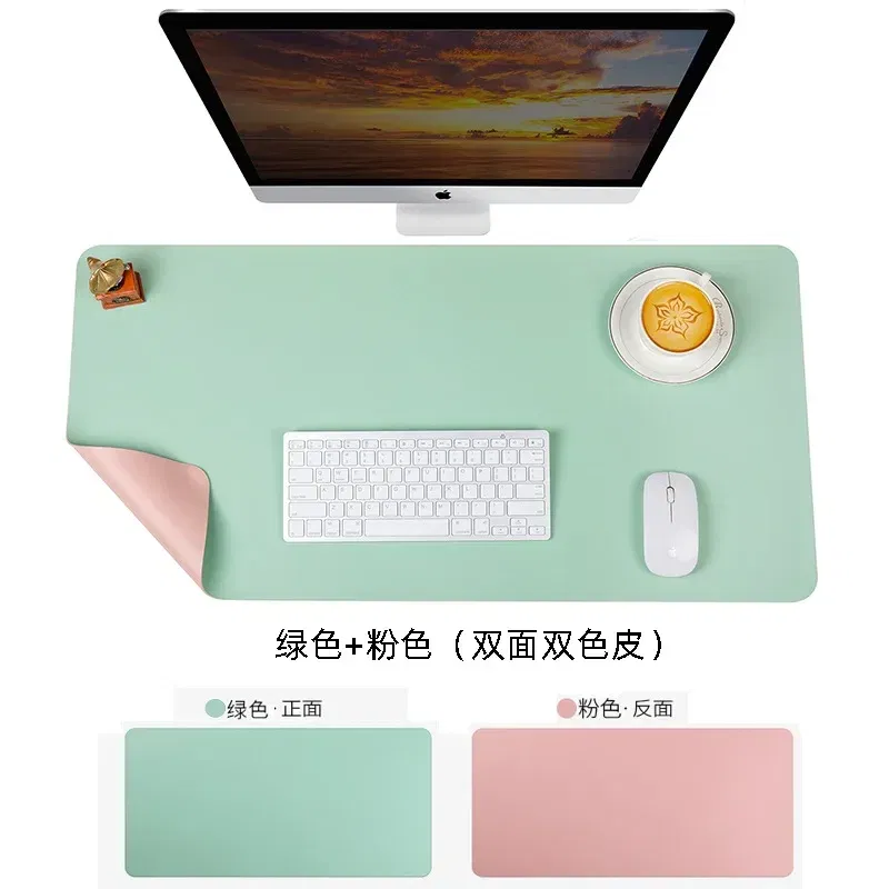 Ivory Large Mouse Pad Extra Big Non-Slip Desk Pad Waterproof PU Leather Desk Table Protector Gaming Mouse Mat for Game Office Work