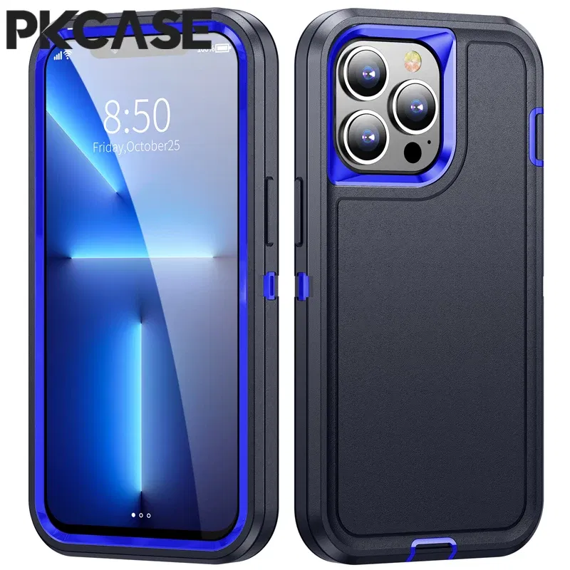 Color: Dark Grey, Material: tpu - PKCASE Shockproof Case For iPhone 13 Mini 12 11 Pro Max 6 7 8 Plus Bracket Protective Cover For iPhone X XS XR SE 2020 2022