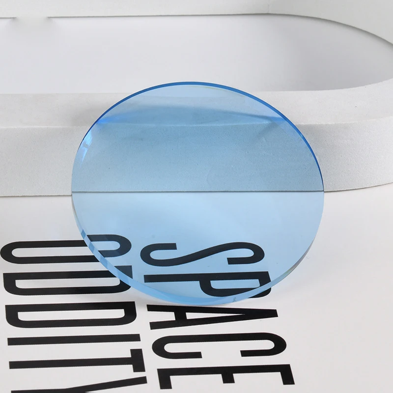 Lenses Color: Blue, Lens Index: 1.61 - Aspherical Non-polarized Sunglasses Lens 1.56/1.61/1.67 Anti-blue Light CR39 Resin HD Driving Prescription Lens Man Woman 1 Pair