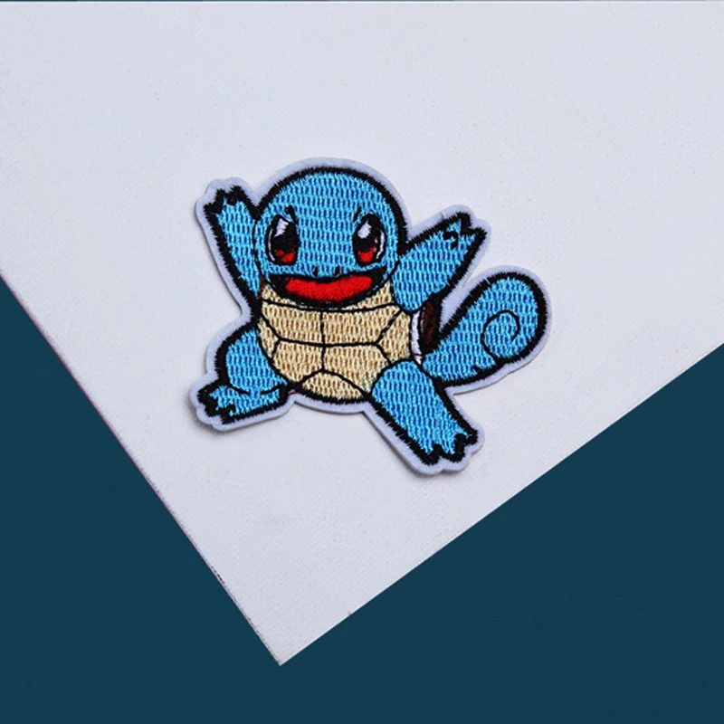 Color: Laser Bright - Kawaii Animals Patch Anime Game Embroidered Patches For Clothing DIY Iron on Patches For Clothes Jacket Cartoon Patch Stickers