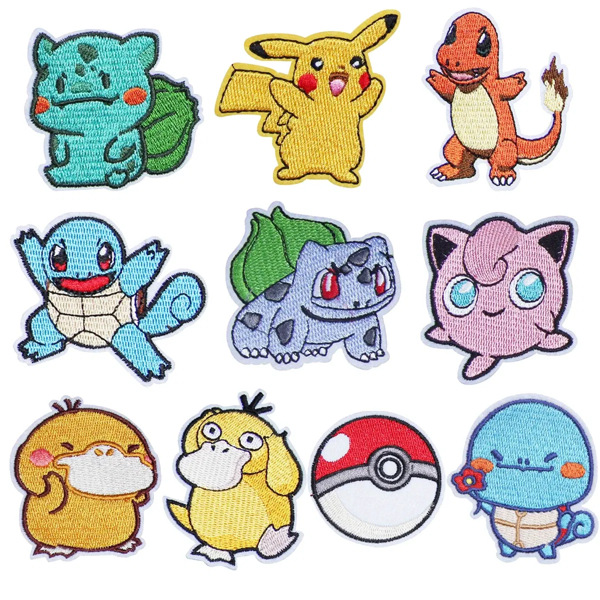 Color: Laser Bright - Kawaii Animals Patch Anime Game Embroidered Patches For Clothing DIY Iron on Patches For Clothes Jacket Cartoon Patch Stickers