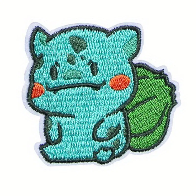 Color: Laser Bright - Kawaii Animals Patch Anime Game Embroidered Patches For Clothing DIY Iron on Patches For Clothes Jacket Cartoon Patch Stickers
