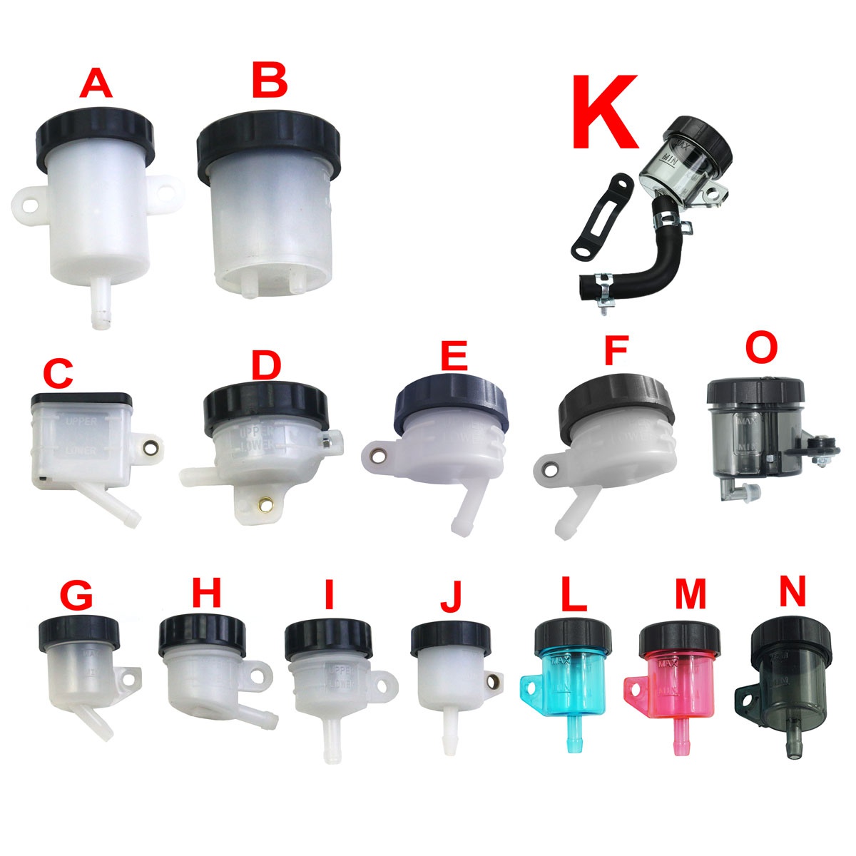 Color: Silver - Universal Motorcycle Lever Brake Oil Tank Foot Brake Master Cylinder Oil Cup Fluid Bottle Reservoir Dirt Bike Scooter Pitbike