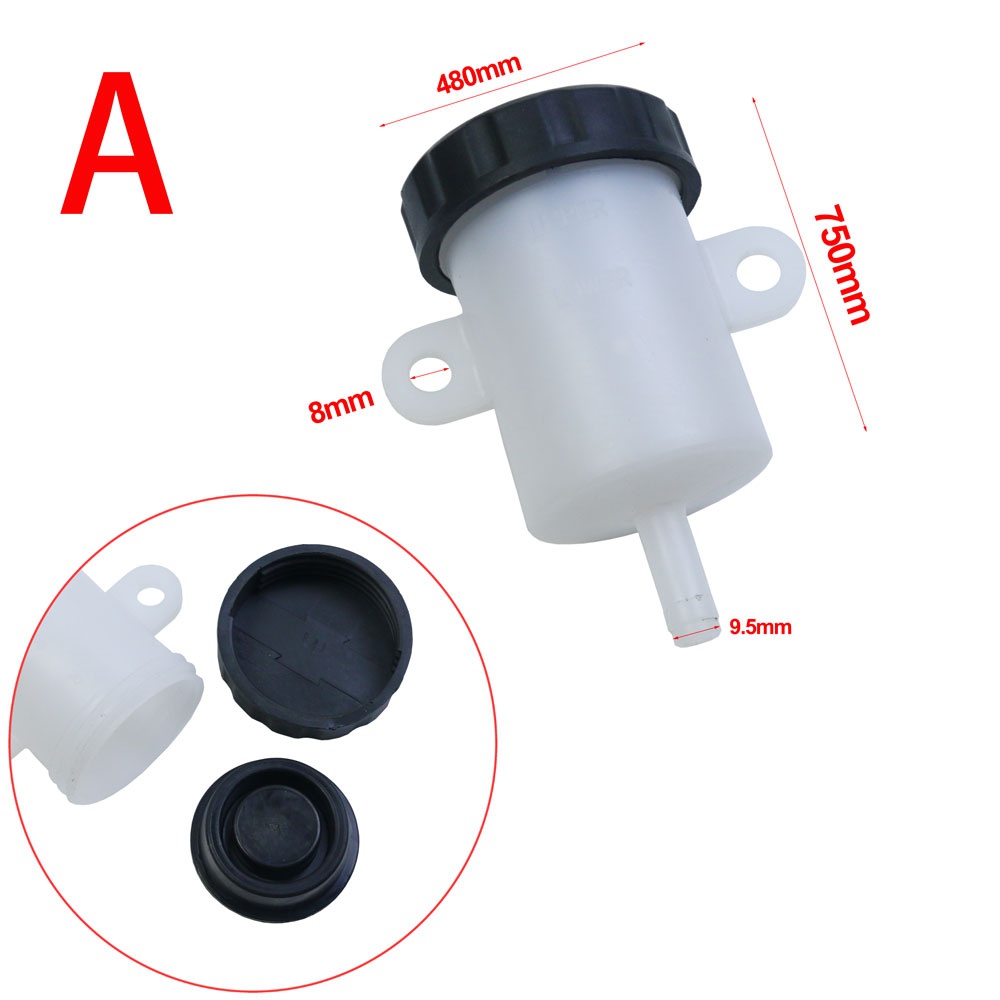 Color: Silver - Universal Motorcycle Lever Brake Oil Tank Foot Brake Master Cylinder Oil Cup Fluid Bottle Reservoir Dirt Bike Scooter Pitbike