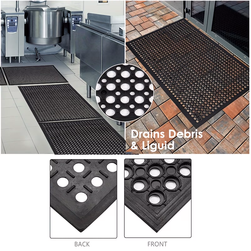 Extra Large 150x90cm Commercial Rubber Floor Mat – Non-Slip Anti-Fatigue Kitchen Safety Mats for Restaurants, Bars, Workshops