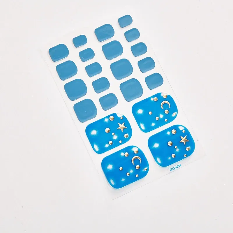 Color: Amry Green - 22 Tips/Sheet Fashion Nails Sticker Designer Nail Accesoires Nail Adhesive Nail Wraps DIY Valentines Loveliness Designed Shiny