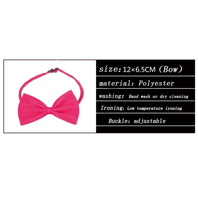 Color: Pink - Pet Dog Cat Necklace Adjustable Strap for Cat Collar Dogs Accessories pet dog bow tie puppy bow ties dog Pet supplies