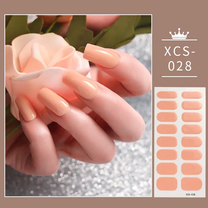 Color: purple color - Rose Red Shiny Twinkle Full Cover Nail Stickers Sticker For Nails Self Adhesive Nail Sticker Fashion Nail Stickers Beauty
