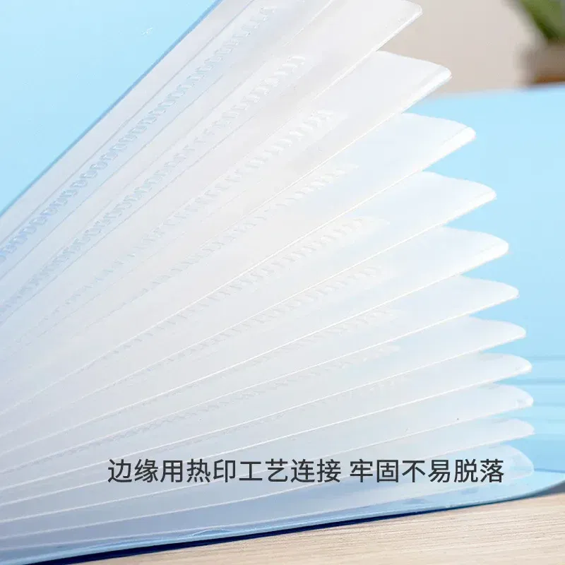 Color: black - Mini PP file organ bag Plastic multi-page office receipt document sticker bag Small organ bag