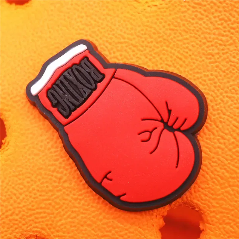 Color: Blue, Ships From: CHINA - 1Pcs Boxing Champion Style Sandals Shoe Charms Accessories PVC MMA VS One Clogs Pins Badges Shoe Clips Buckle Fit Kids