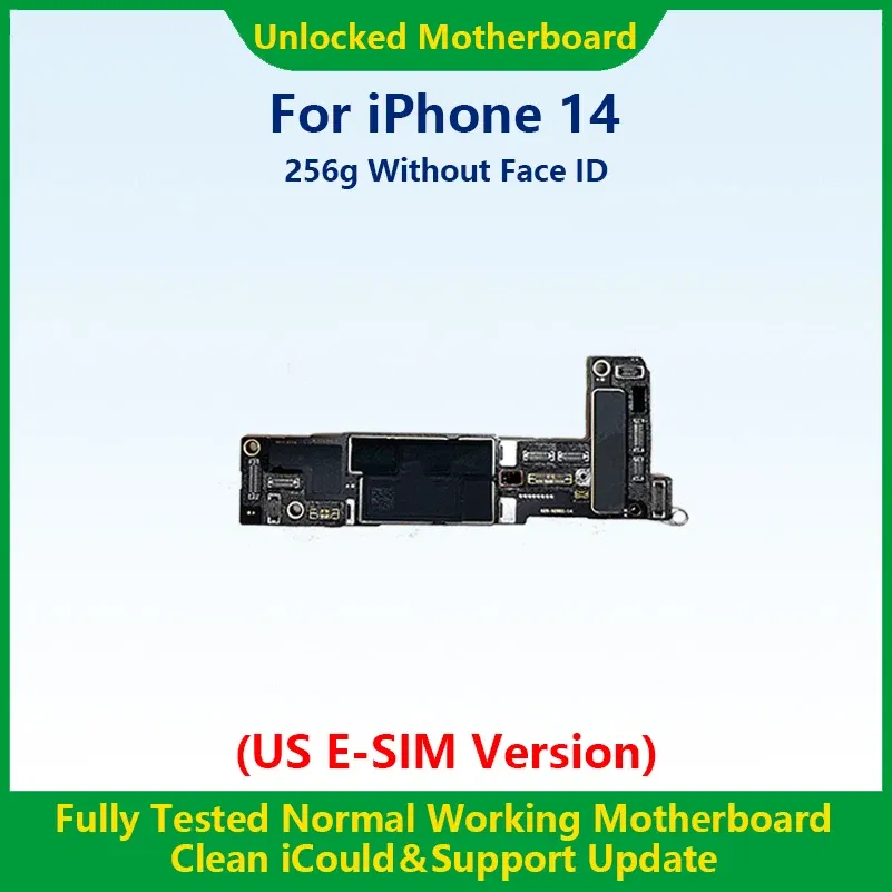 Color: Beige, Ships From: CHINA - Top 100%Working Fully Tested Mainboard For iPhone 14 Pro Max Unlocked Motherboard With Face ID Cleaned iCloud US E-SIM Version